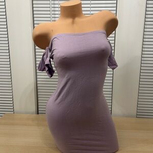Fashion Nova Strapless Lavender Dress